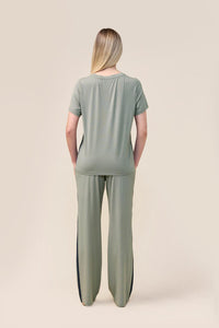 Gingerlilly Inez Bamboo Pant with Stripe Sleepwear Gingerlilly 