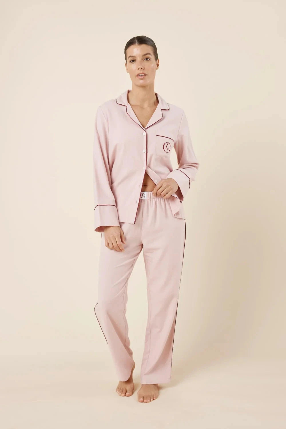 Gingerlilly Isabella Brushed Cotton PJ Set Sleepwear Gingerlilly 