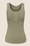 GINGERLILLY LIBERTY RIBBED SINGLET HENLEY TOP SLEEPWEAR Gingerlilly 