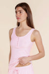 GINGERLILLY LIBERTY RIBBED SINGLET HENLEY TOP SLEEPWEAR Gingerlilly 