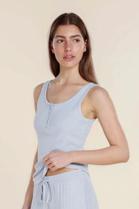 GINGERLILLY LIBERTY RIBBED SINGLET HENLEY TOP SLEEPWEAR Gingerlilly 