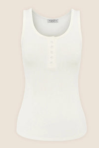 GINGERLILLY LIBERTY RIBBED SINGLET HENLEY TOP SLEEPWEAR Gingerlilly 