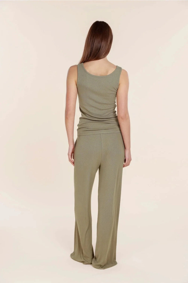 GINGERLILLY LIBERTY RIBBED SINGLET HENLEY TOP SLEEPWEAR Gingerlilly 
