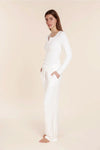 GINGERLILLY LILLE RIBBED LONG SLEEVE HENLEY TOP SLEEPWEAR Gingerlilly 