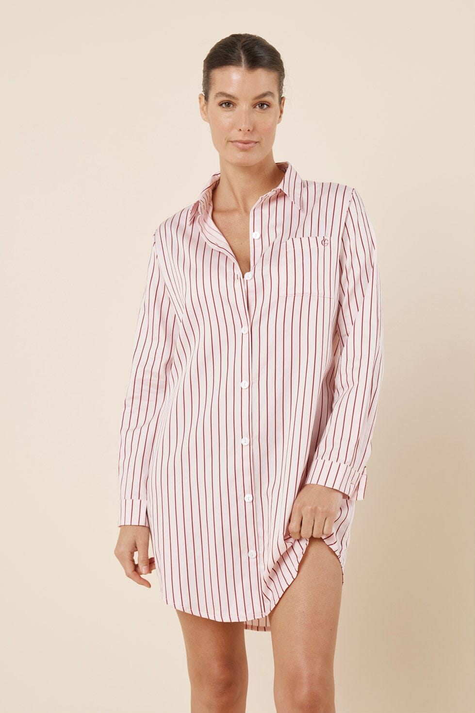 Gingerlilly Lolita Stripe Night Shirt Sleepwear Gingerlilly 