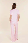 GINGERLILLY LYON RIBBED SHORT SLEEVE BUTTON UP TOP SLEEPWEAR Gingerlilly 