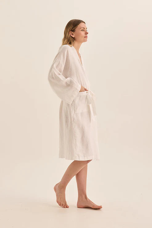 GINGERLILLY MIA LINEN BATHROBE SLEEPWEAR Gingerlilly 