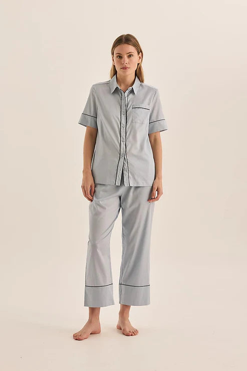 GINGERLILLY MOLLY DOUBLE PIPING PJ SET SLEEPWEAR Gingerlilly 