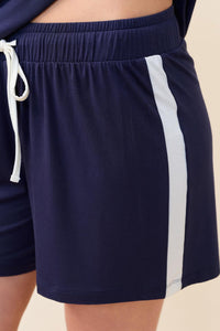 Gingerlilly Pippa Bamboo Shorts with Stripe Sleepwear Gingerlilly 
