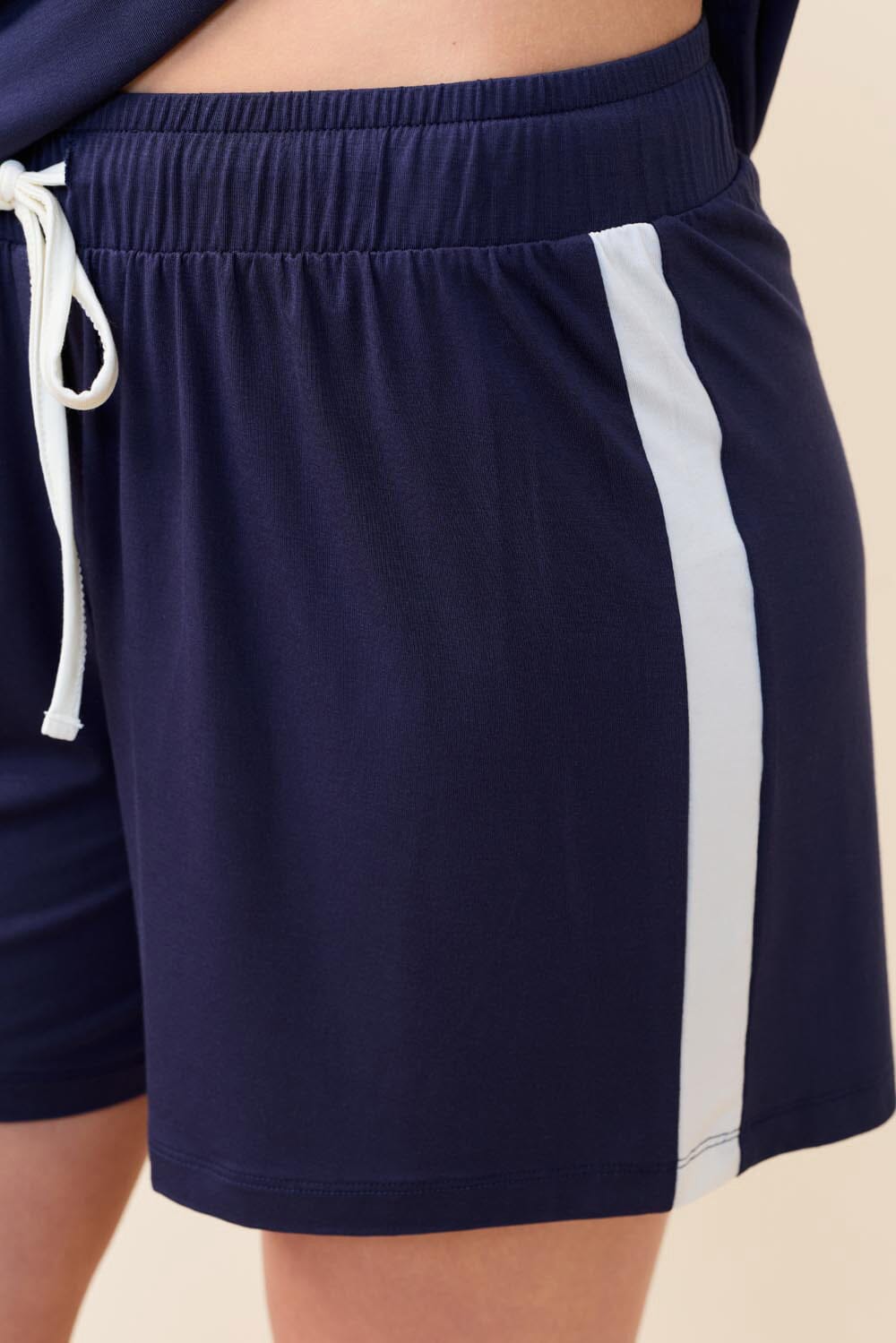 Gingerlilly Pippa Bamboo Shorts with Stripe Sleepwear Gingerlilly 