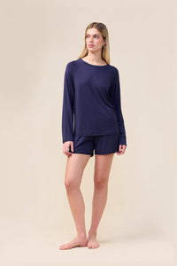 Gingerlilly Pippa Bamboo Shorts with Stripe Sleepwear Gingerlilly 