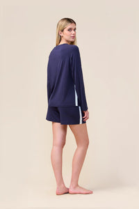 Gingerlilly Pippa Bamboo Shorts with Stripe Sleepwear Gingerlilly 