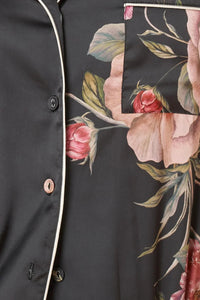Gingerlilly Ruby Floral Satin PJ set Sleepwear Gingerlilly 