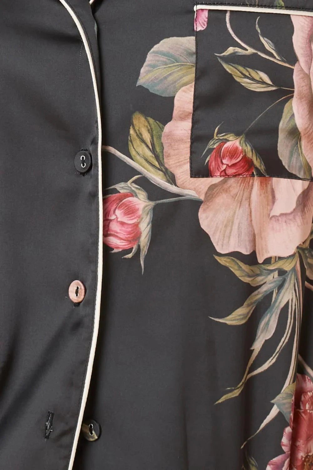 Gingerlilly Ruby Floral Satin PJ set Sleepwear Gingerlilly 
