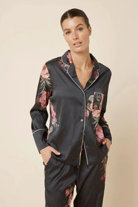 Gingerlilly Ruby Floral Satin PJ set Sleepwear Gingerlilly 