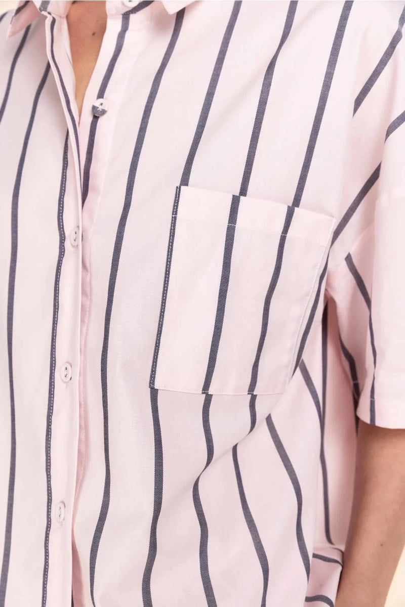 GINGERLILLY SASHA STRIPED BOYFIEND SHORT PJ SLEEPWEAR Gingerlilly 