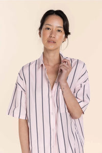 GINGERLILLY SASHA STRIPED BOYFIEND SHORT PJ SLEEPWEAR Gingerlilly 