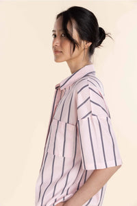 GINGERLILLY SASHA STRIPED BOYFIEND SHORT PJ SLEEPWEAR Gingerlilly 