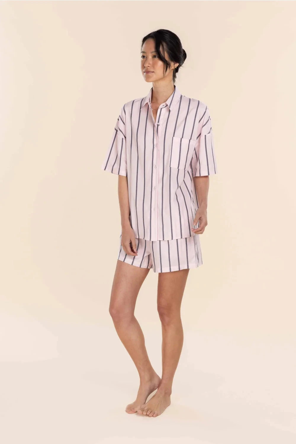 GINGERLILLY SASHA STRIPED BOYFIEND SHORT PJ SLEEPWEAR Gingerlilly 