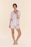 GINGERLILLY SASHA STRIPED BOYFIEND SHORT PJ SLEEPWEAR Gingerlilly 