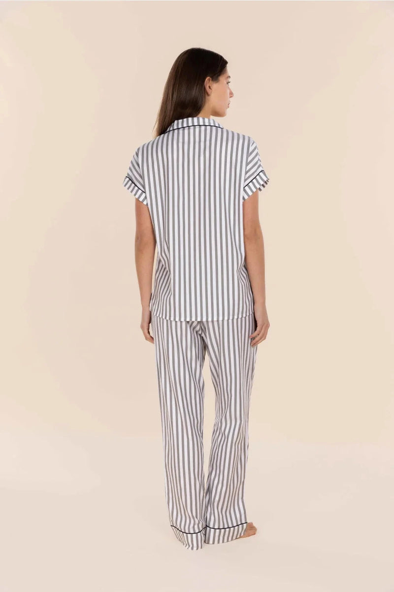 GINGERLILLY WINONA COTTON LONG PJ SET SLEEPWEAR Gingerlilly 