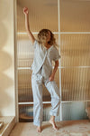 GINGERLILLY WINONA COTTON LONG PJ SET SLEEPWEAR Gingerlilly 