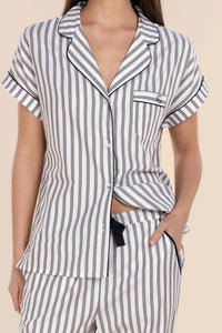 GINGERLILLY WINONA COTTON LONG PJ SET SLEEPWEAR Gingerlilly 