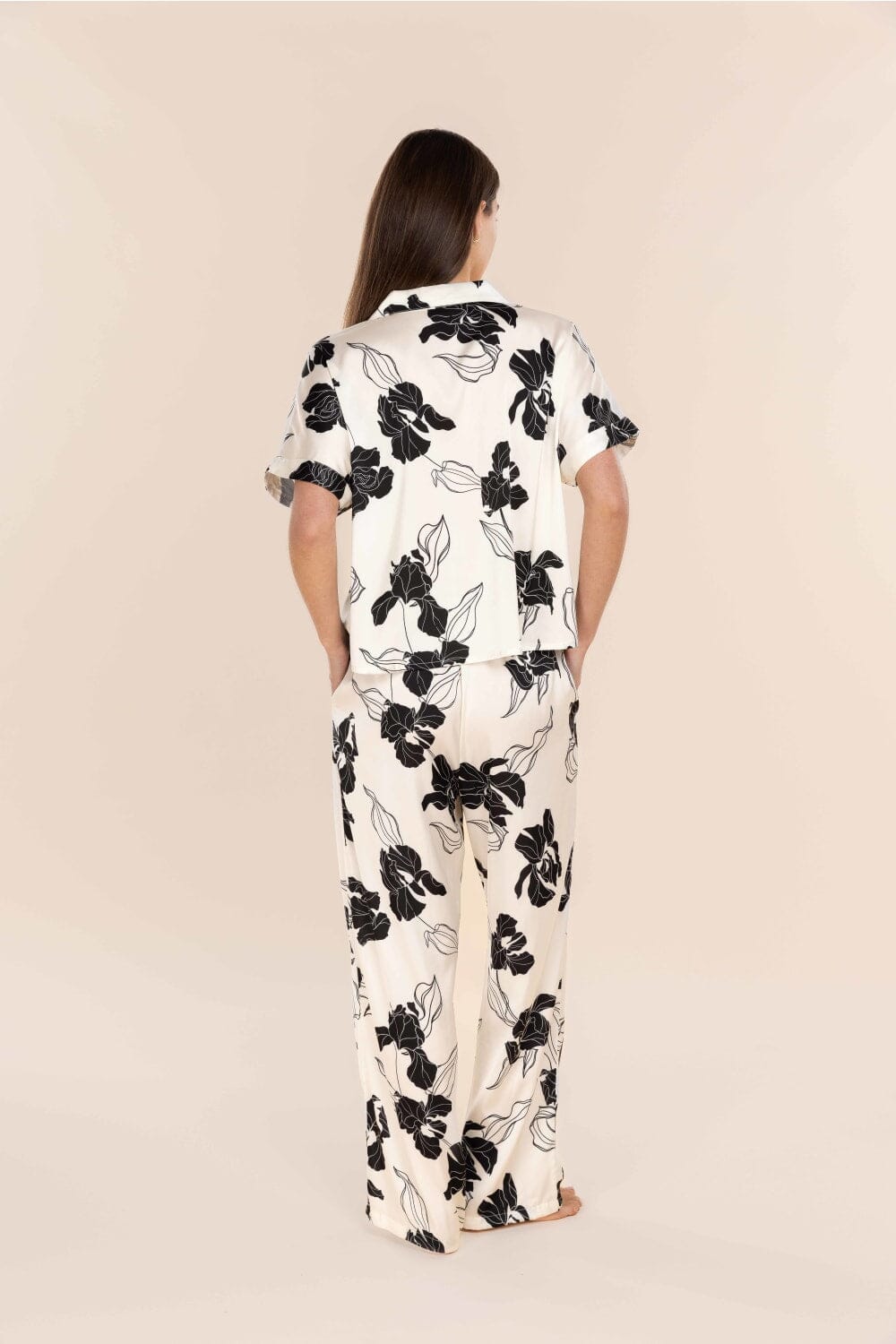 GINGERLILLY WREN SILKY SATIN FLORAL PJ SLEEPWEAR Gingerlilly 
