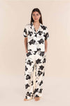 GINGERLILLY WREN SILKY SATIN FLORAL PJ SLEEPWEAR Gingerlilly 