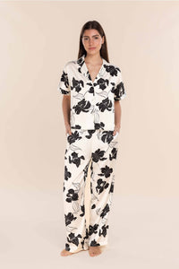 GINGERLILLY WREN SILKY SATIN FLORAL PJ SLEEPWEAR Gingerlilly 