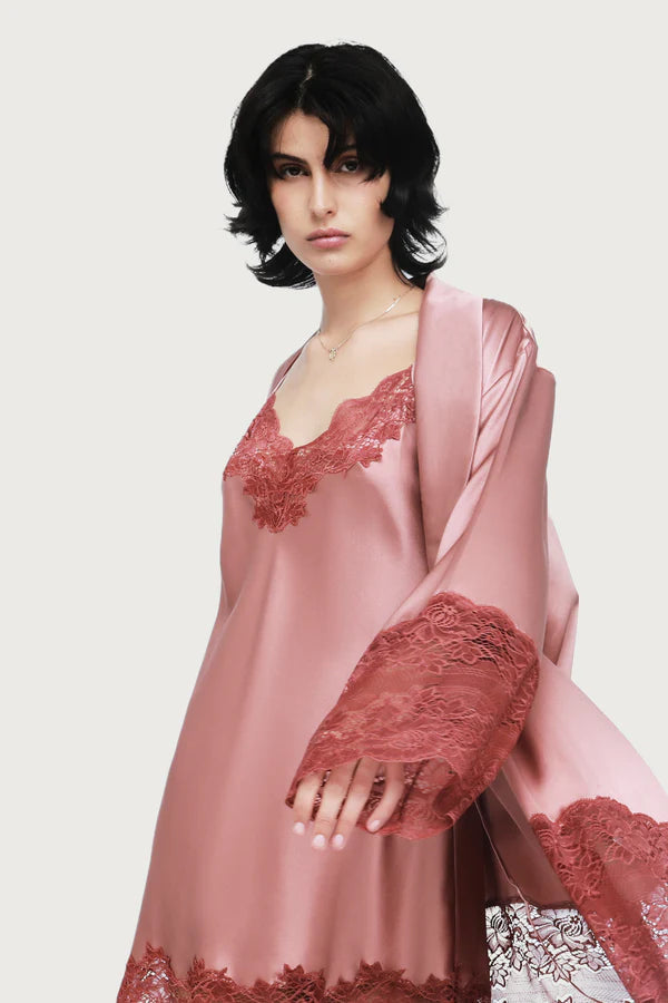 GINIA SILK LACE ROBE SILKS Ginia 