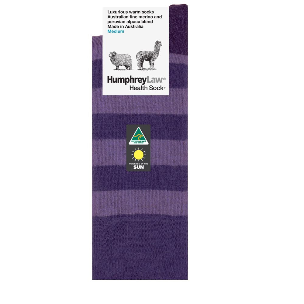 Humphrey Law Fine Merino and Peruvian Alpaca Blend Stripe Socks
