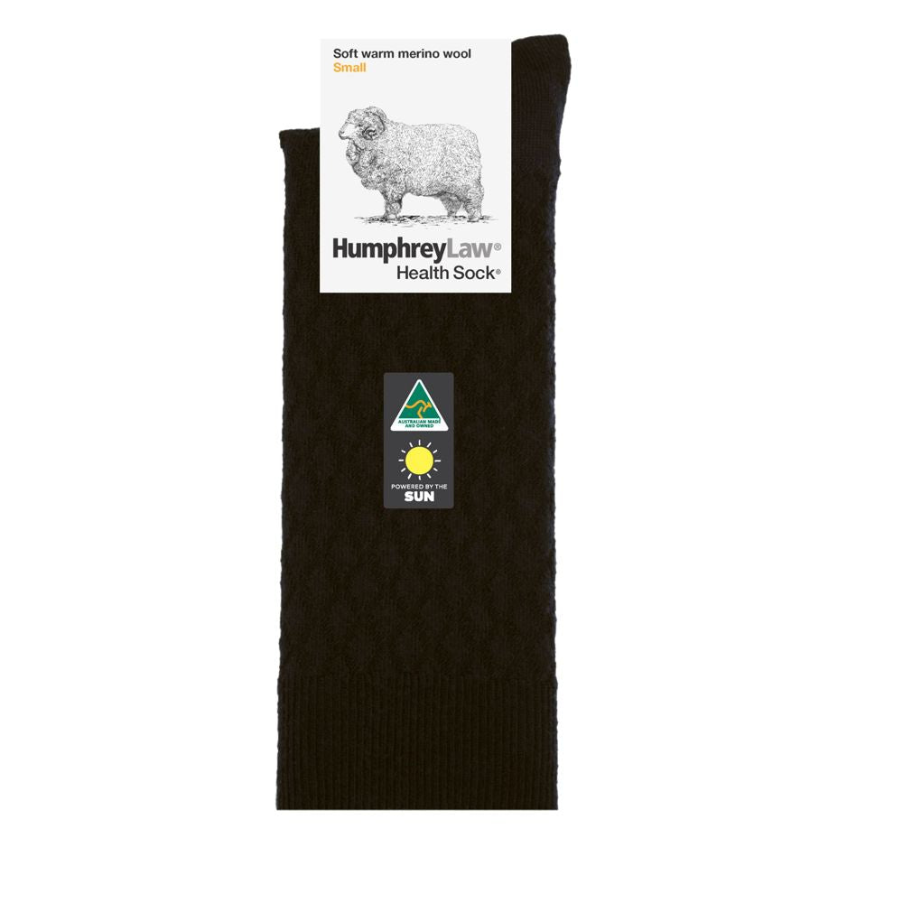 Humphrey Law Fine Merino/Baby Alpaca Blend Quilted Health Sock ®