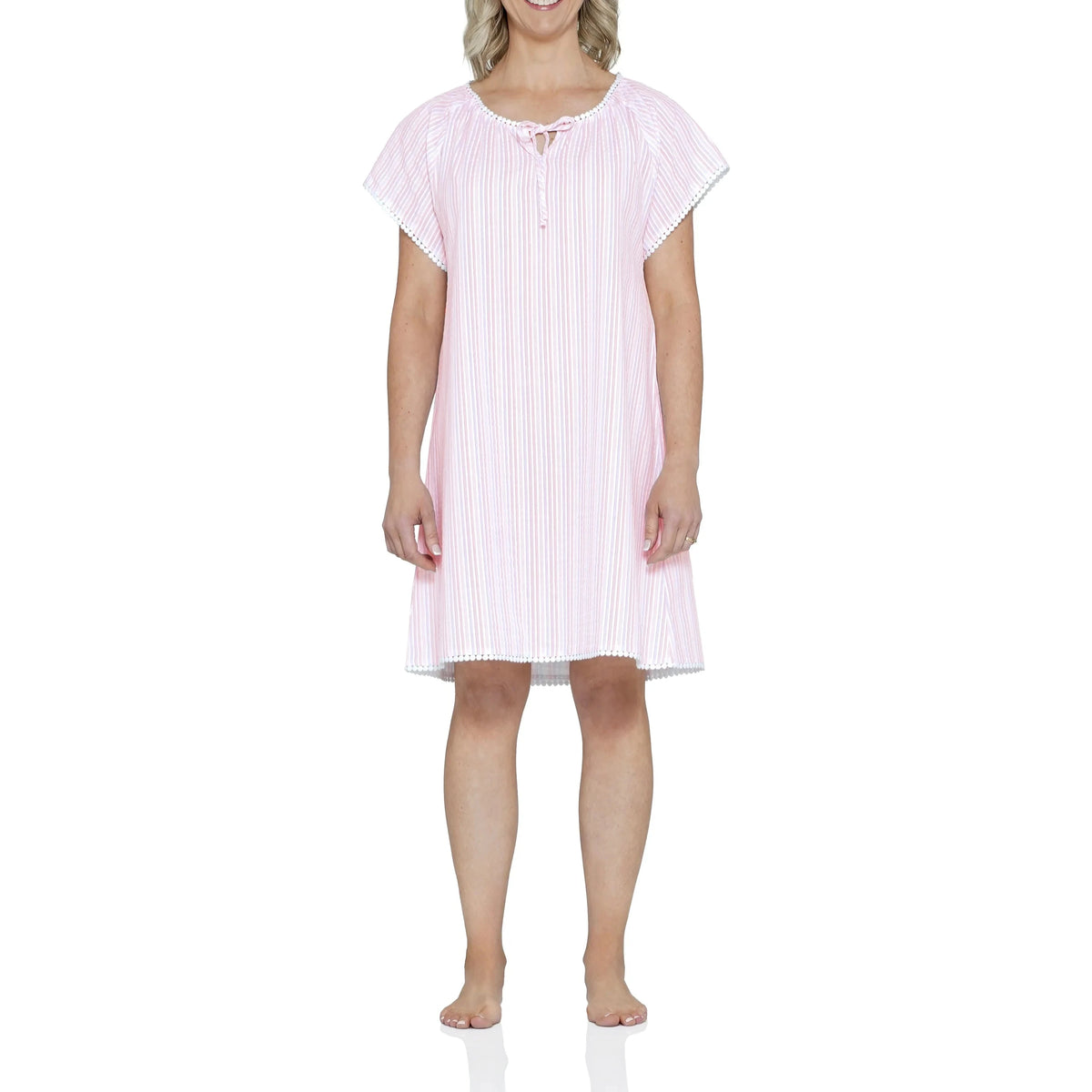 MAGNOLIA LOUNGE VALENCIA STRIPE COTTON NIGHTIE SLEEPWEAR Magnolia Lounge 