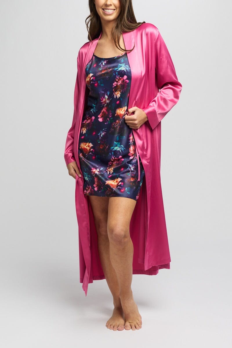 MORNING HONEY SATIN ROBE SLEEPWEAR Morning Honey 