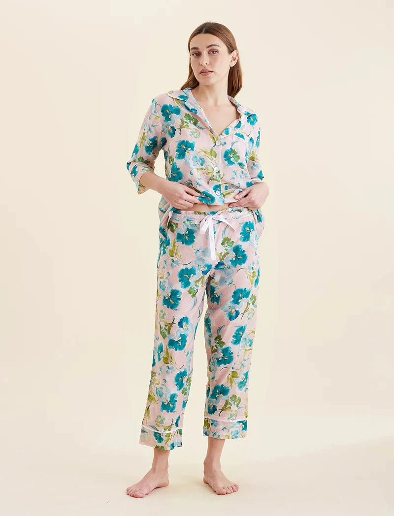 PAPINELLE AUDREY FLORAL CROP PJ SET SLEEPWEAR Papinelle 