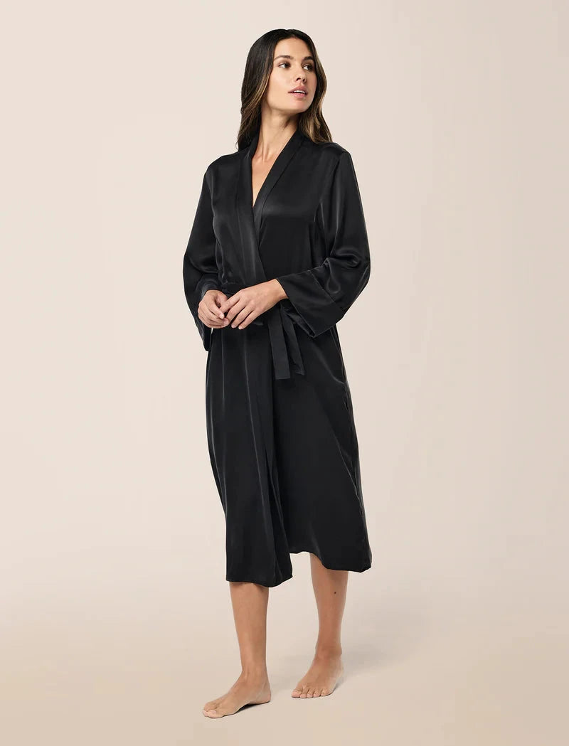 Papinelle Audrey Washable Silk Long Robe Sleepwear Papinelle 