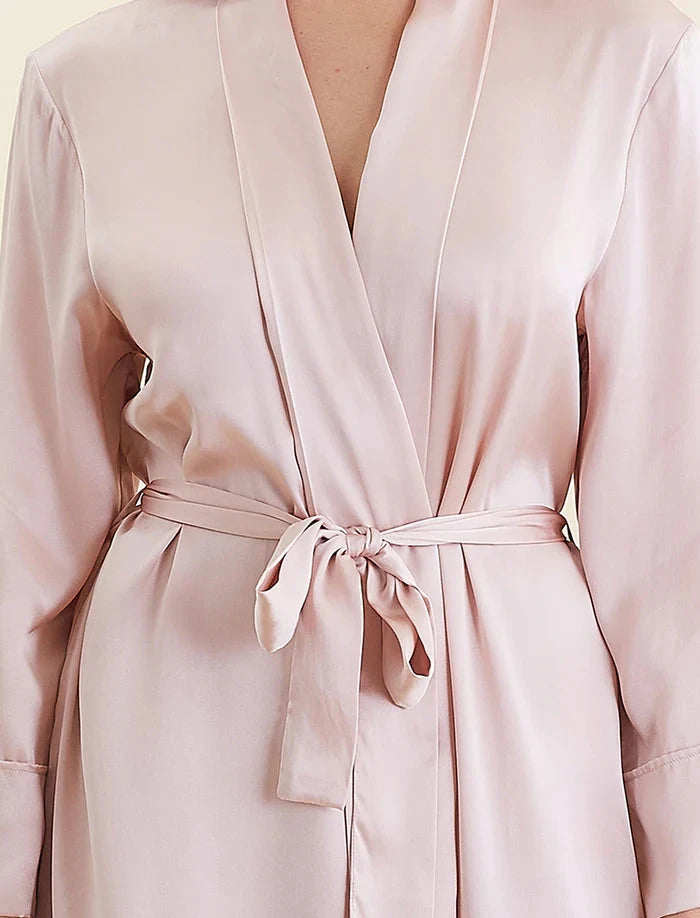 Papinelle Audrey Washable Silk Long Robe Sleepwear Papinelle 