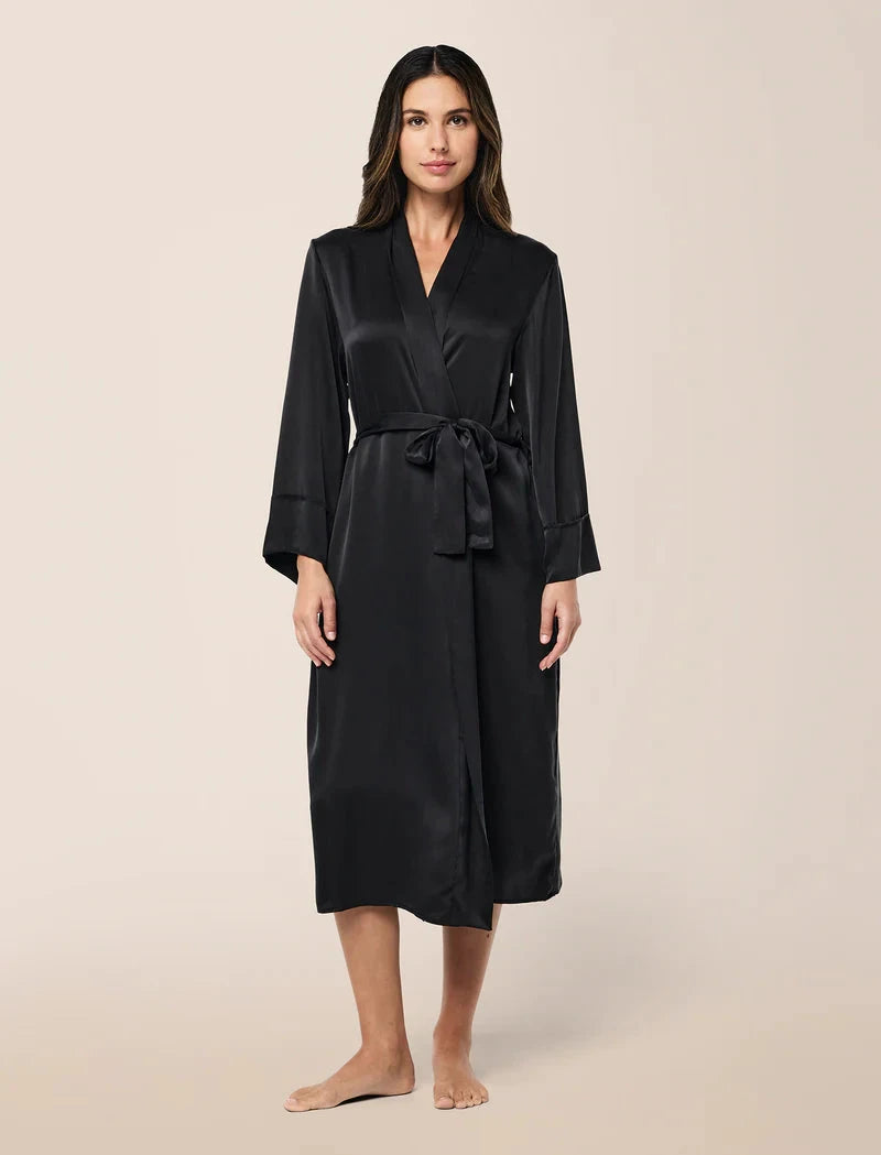 Papinelle Audrey Washable Silk Long Robe Sleepwear Papinelle 