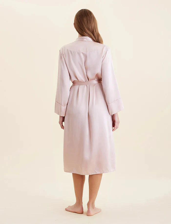 Papinelle Audrey Washable Silk Long Robe Sleepwear Papinelle 