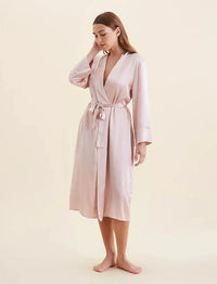 Papinelle Audrey Washable Silk Long Robe Sleepwear Papinelle 