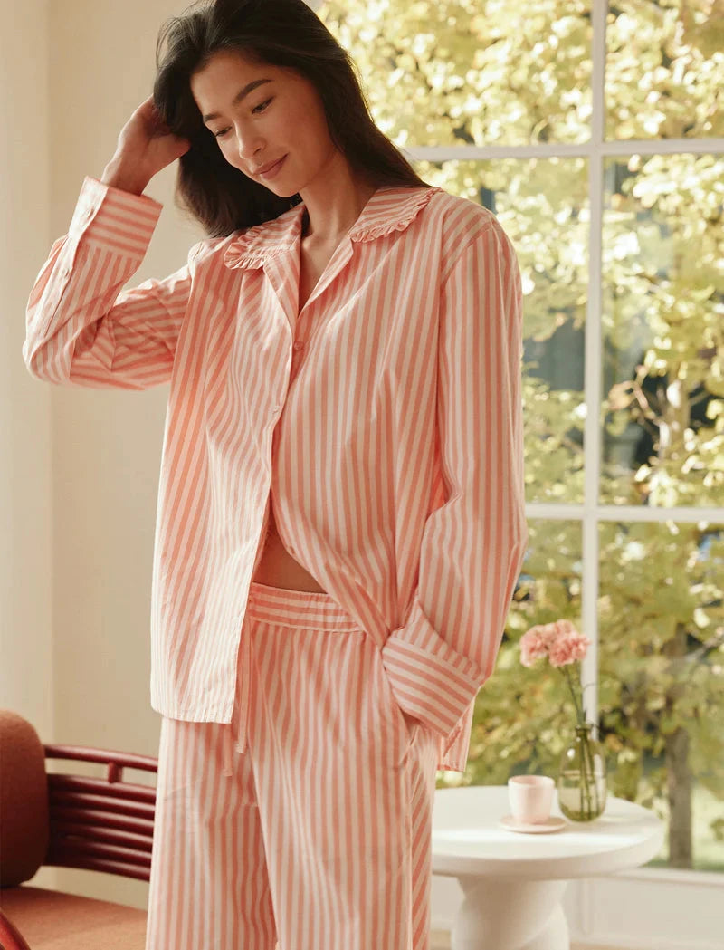 Papinelle Butterscotch Stripe Full Length PJ Set Sleepwear Papinelle 