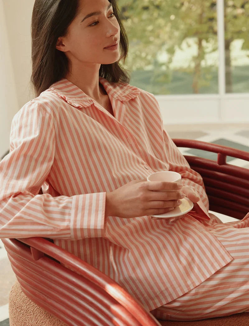Papinelle Butterscotch Stripe Full Length PJ Set Sleepwear Papinelle 