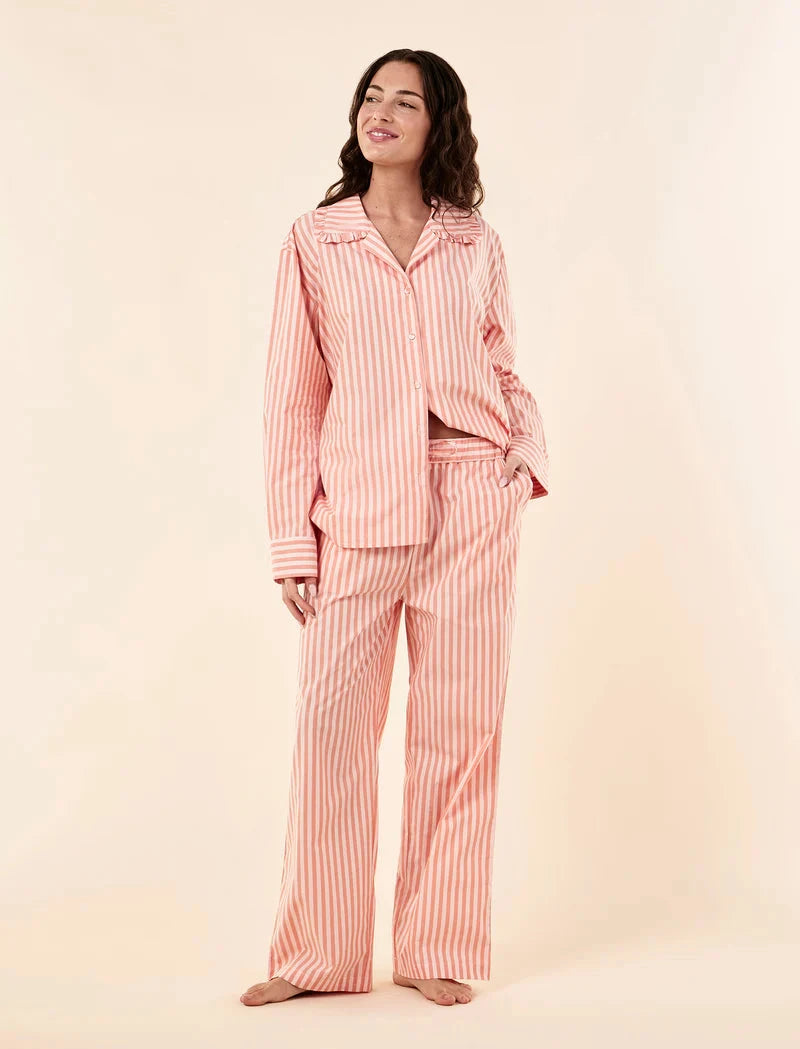 Papinelle Butterscotch Stripe Full Length PJ Set Sleepwear Papinelle 