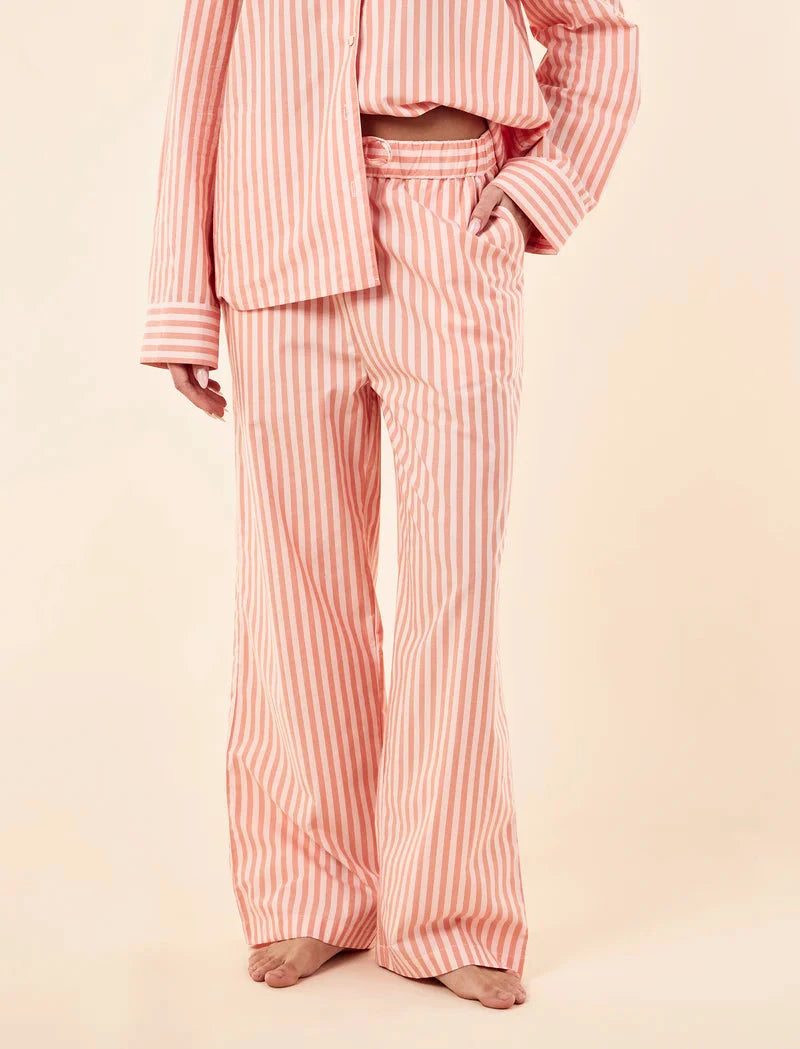 Papinelle Butterscotch Stripe Full Length PJ Set Sleepwear Papinelle 