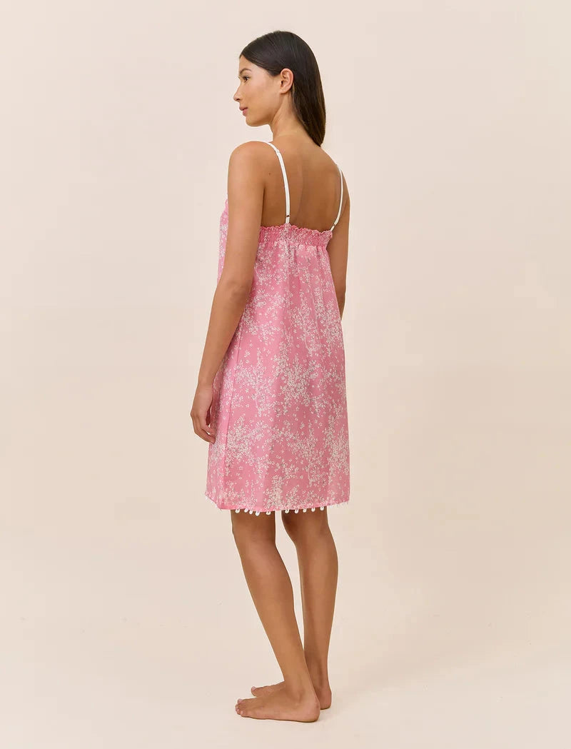 PAPINELLE CHERI BLOSSOM LACE FRONT MIDI NIGHTIE SLEEPWEAR Papinelle 