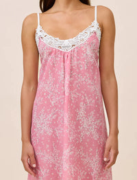 PAPINELLE CHERI BLOSSOM LACE FRONT MIDI NIGHTIE SLEEPWEAR Papinelle 