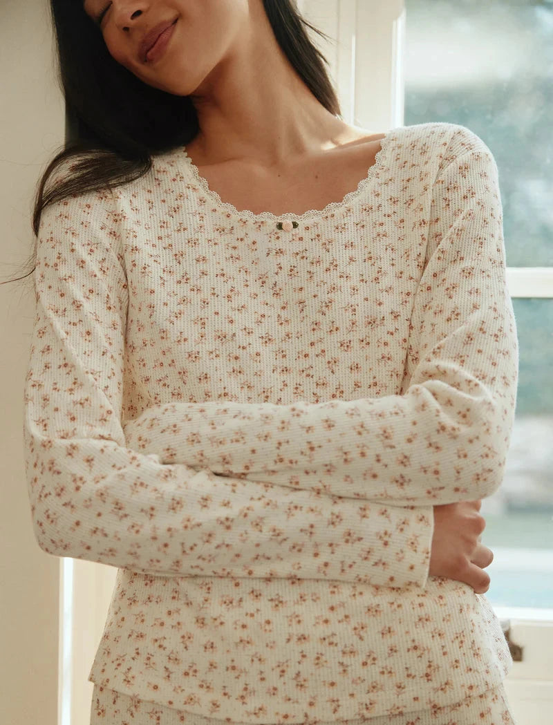 Papinelle Claire Soft Cotton Waffle PJ Set Sleepwear Papinelle 