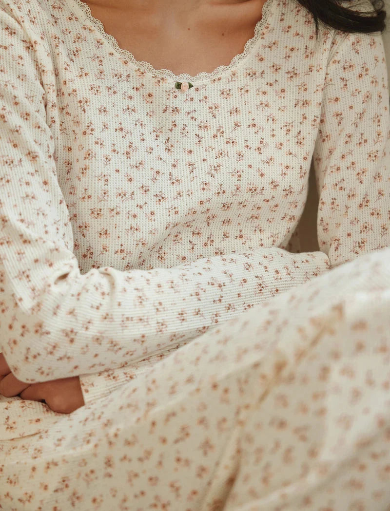 Papinelle Claire Soft Cotton Waffle PJ Set Sleepwear Papinelle 