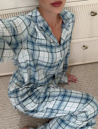 Papinelle Comfy Plaid Full Length PJ Set Sleepwear Papinelle 